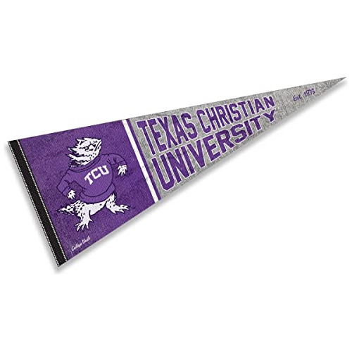 Estandarte De Texas Christian Horned Frogs De Estilo Re...