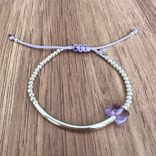 Pulsera Mariposa Swarovski Rosa Y Plata .925 Agálea Joyería