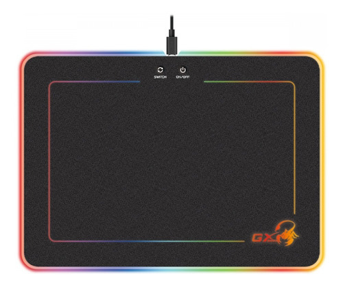 Mousepad Gamer Gx-pad 600h Rgb Genius Color Negro/RGB