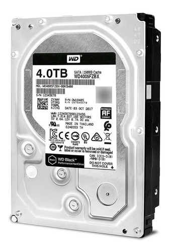 Disco Rigido Western Digital 4tb 7200rpm 256mb Wd4005fzbx