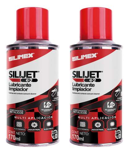 Lubricante Y Limpiador Aerosol Circuitos Silijet-e2 Pack 2