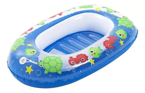 Bote Inflable Bestway 102x06m Barco 3 A 6 Años Color Azul