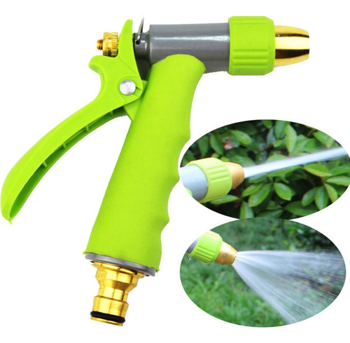 Esguicho De Mangueira Jardinagem Metal Pressão Pistola Bico