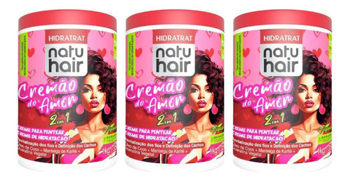 Creme Para Pentear Natuhair 1k 2 Em 1 Cremao Do Amor - 3un