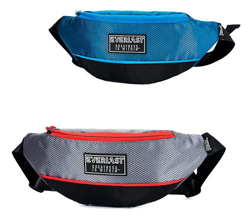 Riñonera Everlast Con Diseño Compacto Y Práctico Resistente Color Gris Diseño De La Tela Lisa