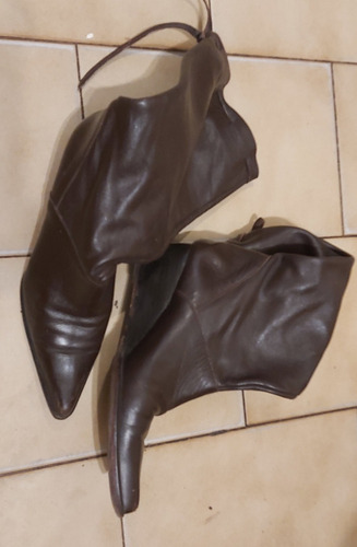 Botas De Cuero Taco Chino. Perfectas