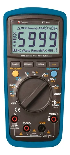 Multimetro Digital E Detector De Tensão Minipa Et-1649 Rms
