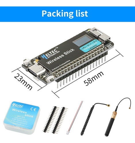 Esp32 S3 Sx1262 Módulo De Stick Inalámbrico Wifi Ble Lora V3