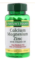 Comprar Natures Bounty Calcio Magnesio Zinc Y Vitamina D3 100 Unid.