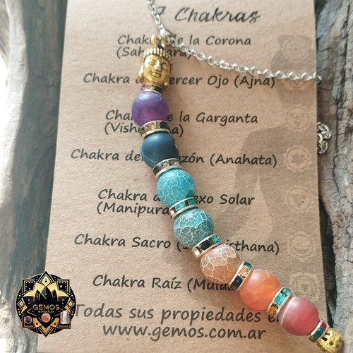 Collar 7 Chakras Energía Y Estilo En Un Solo Amuleto Naranja