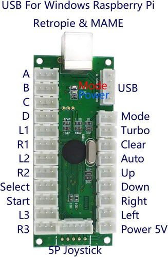 Arcade Stick Diy Kit 10x Botones Con Logotipo Led Mx De 8 Pc