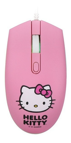 Imagen 1 de 10 de Mouse Para Computadora + Alfombrilla Hello Kitty Hkm-n83