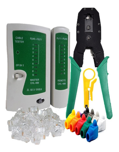 Kit Tester, Pinza, Pelador, 50rj45, 50bota Cat6 Envio Gratis