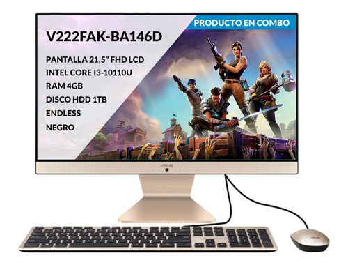 Todo En Uno Asus Intel Core I3-10110u Ram 4gb Hdd 1tb Fhd