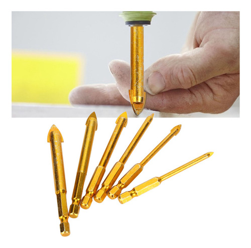 Juego De Brocas Para Vidrio, 6 Brocas Para Mampostería, Acer