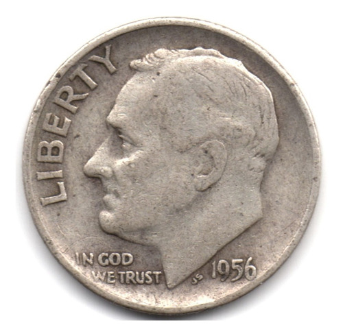 Estados Unidos 1 Dime 1956 D Plata 0,900