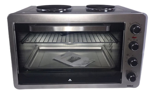 Horno Electrico De 70 Litros Con Anafe 2 Hornallas Neba