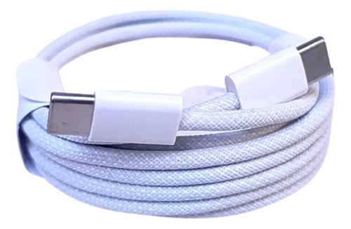 Cargador C Rápida 20w Para Iphone 15/16+ Cable Mallado 2 Mts