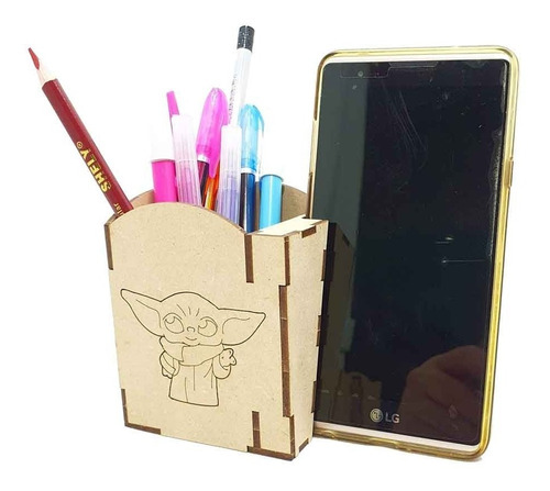 Lapicero Mdf Porta Celular | 6 Piezas