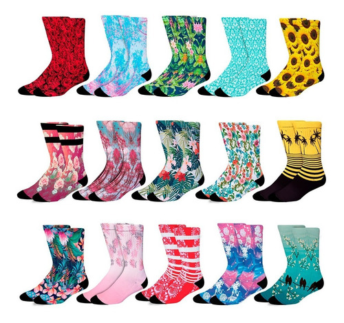Imagem 7 de 10 de Kit Meias Divertidas - 1000 Estampas Disponíveis (3 Pares)