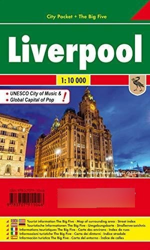 Liverpool, Plano Callejero De Bolsillo Plastificado. City Po