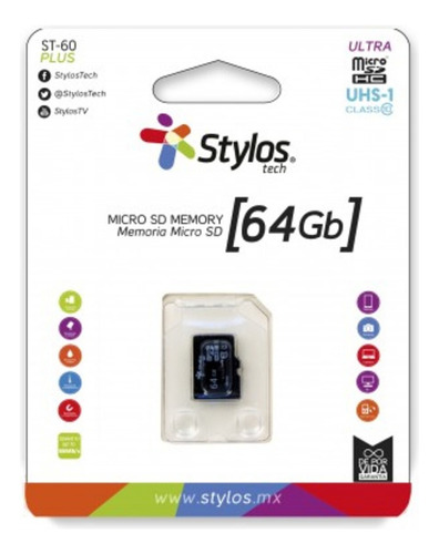 Memoria Micro Sd Stylos Stmsds4b UHS1 sin Adaptador