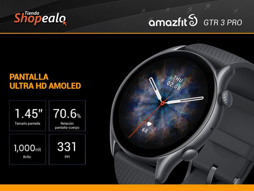 Imagen 4 de 7 de Smartwatch Reloj Amazfit Gtr 3 Pro Gps Black 1,45 Cuotas