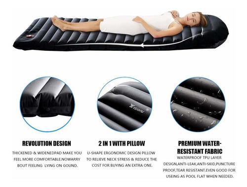 Sxhw Colchoneta De Dormir Para Acampar Con Almohada Col...