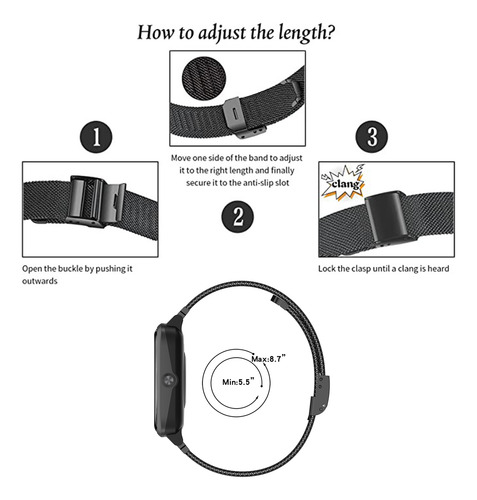 2 Correas De Metal Para Fossil Gen 6 44 Mm/gen 5e 44 Mm