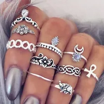 Comprar Anillos Midi Ring Tendencia Accesorios Femeninos Moda Luck