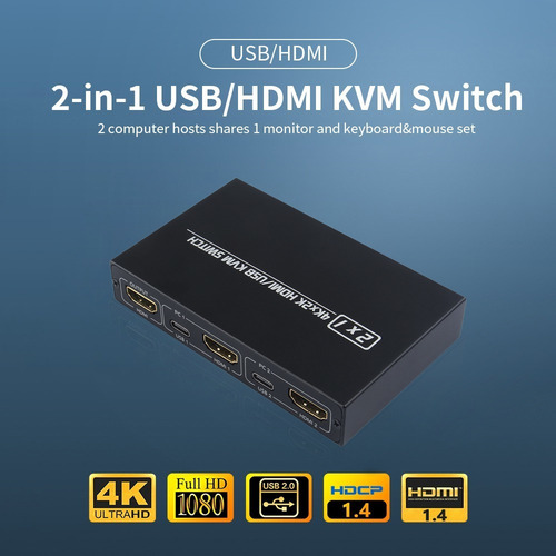 .. Hub Usb Kvm Y Conmutador Hdmi Soporte 4k