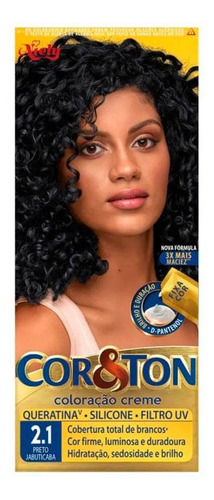 Tintura Cor&ton Coloração Creme Preto Jabuticaba 2.1