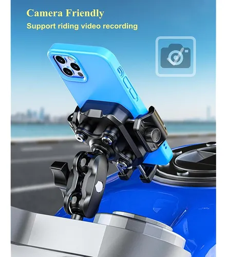 Soporte Teléfono Motocicleta Antivibración Y Antirrobo