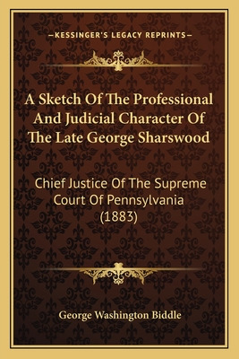 Libro A Sketch Of The Professional And Judicial Character...