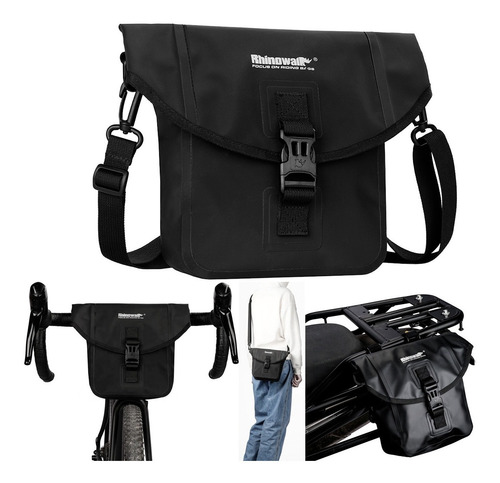 Imagen 1 de 10 de Bolsa Impermeable Mujer Moto Bici Mochila Mensajero Lluvia