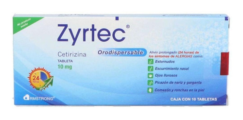 Zyrtec 10 Mg Caja Con 10 Tabletas Orodispersables