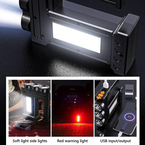 Led Flashlight Carrying Light Cob Side Light Working Light S