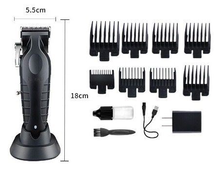 Kemei Km-2296 cortapelos profesional 110/220V negro Inalámbrica