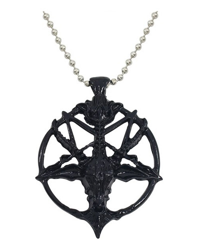 Moda Steampunk Pentagram Invertido Pan Dios Cabra  Black