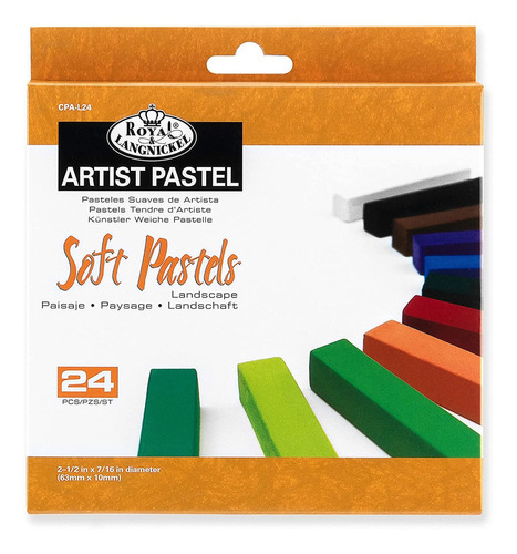 Giz Pastel Seco Royal & Langnickel Soft Pastels 24 Cores Cor Branco