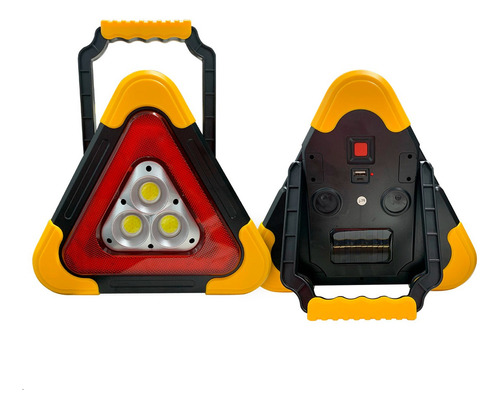 Señalización triangular de seguridad automotriz para automóviles con LED rojo