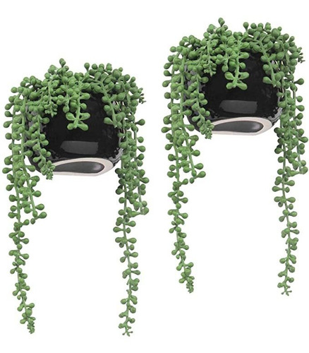 Mygift Wall-mount Cadena Artificial De Perlas Plantas En Ma