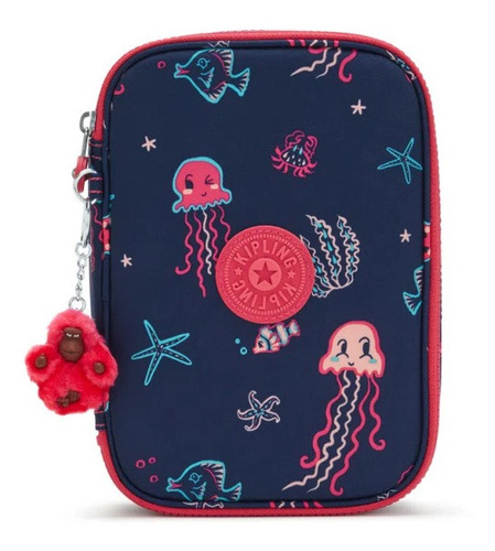 Imagem 1 de 6 de Estojo Grande 100 Pens Kipling Sea Island Print