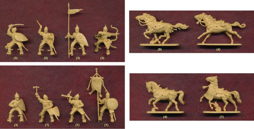 Russian Mounted Knights Xiii-xiv Centuries By Zvezda # 8039