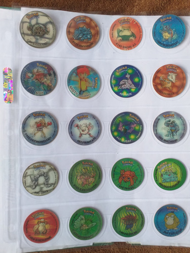 Colección Completa-tazos Pokemon 2d- Lenticulares + Pokebola (Usado)