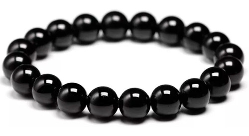 Pulsera Turmalina Negra 10 Mm ... Milenoil