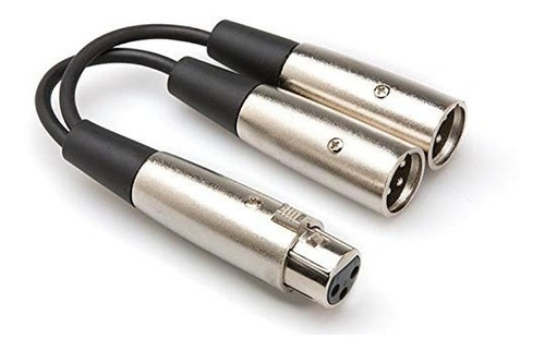 Hosa Yxm-121 Xlr3f A Dual Xlr3m Y Cable, 6 Pulgadas