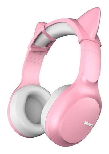 Somic Ms300 Rosa Con Orejitas Bluetooth 5.0 +12 Horas 