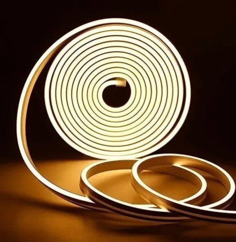 Cinta Neón Led Flexible 5m- 12v Luz Cálida + Transformador