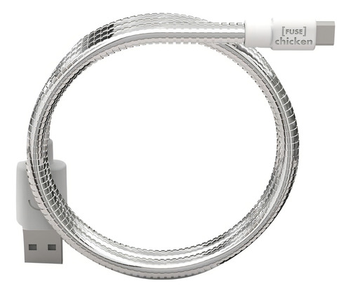 Cable Micro Usb Fuse Chicken Titan M Resistente Irrompible Color Plateado